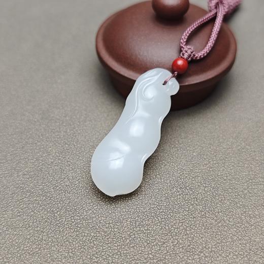 新疆和田玉且末料羊脂玉超白大气福豆 126-11 商品图3