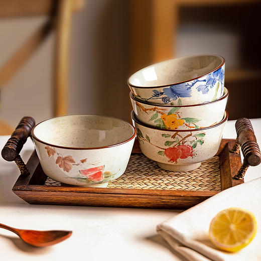 摩登主妇陶瓷米饭碗家用2026新款高颜值餐具中式碗具个人专用小碗 商品图0