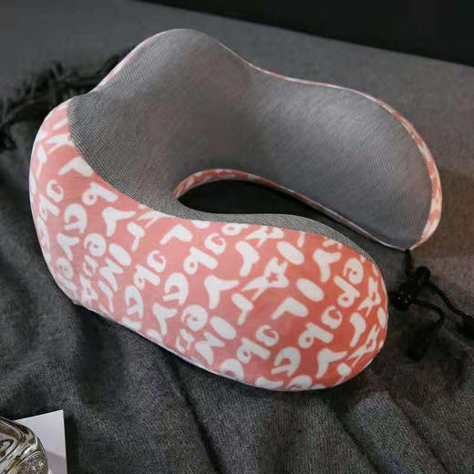 多功能U型枕【悠梦嘉居多功能U型枕，乳胶枕慢回弹记忆棉面料采用天鹅绒和针织棉组合，健康护颈多功能午休，车载，沙发，办公休闲，三色可选】 商品图0