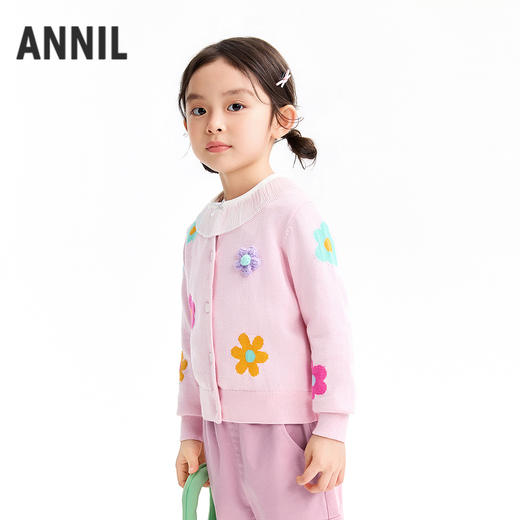 【实体店同款】女童针织开衫春季新款安奈儿童装XG614033 商品图2