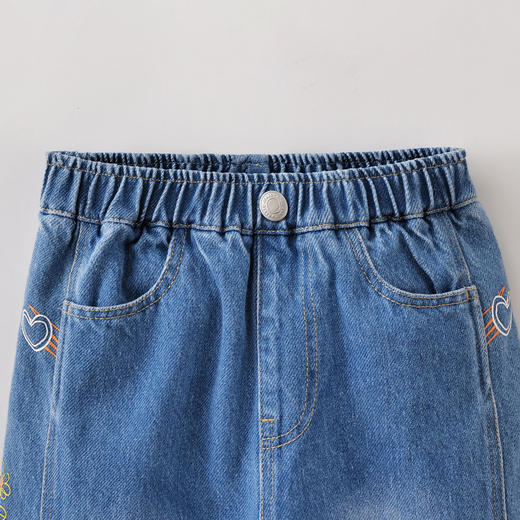 马克珍妮童话世界女童纯棉牛仔阔腿裤2026年春装新款560098 商品图4