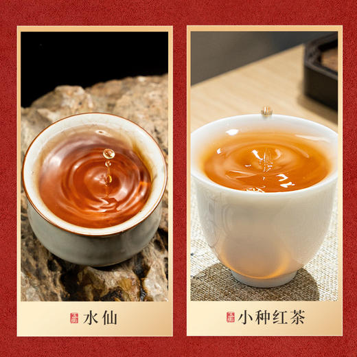 【春季茶礼】茶叶 武夷红茶 武夷水仙 乌龙茶 茶叶礼盒 马上有福 茶饮 五虎 208g 商品图4