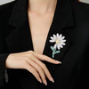 雀说 轻奢高级感镶锆石雏菊胸针女太阳花胸花F-129 商品缩略图3