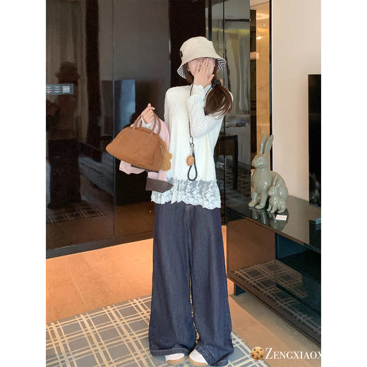 <曾小咸推荐>韩系蕾丝花边长袖t 商品图3