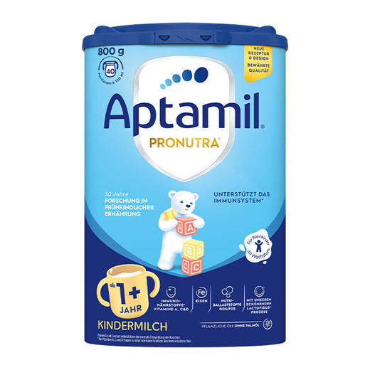 [极速送达]德国 爱他美（Aptamil）婴儿配方奶粉易乐罐蓝罐 800g 1+段 商品图0