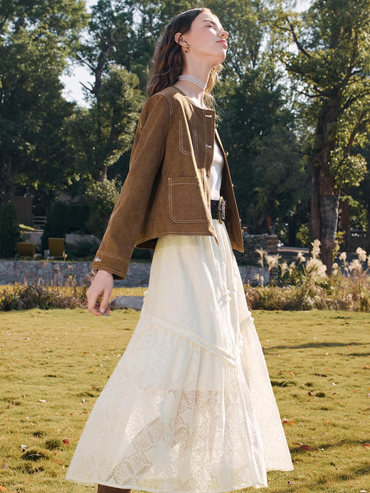 【百图lulu定制】【维多利亚半裙】法式复古蕾丝镂空半身裙 商品图11