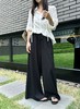 慵懒休闲甩甩裤松紧腰直筒长裤显瘦百搭宽松直筒阔腿裤 商品缩略图3