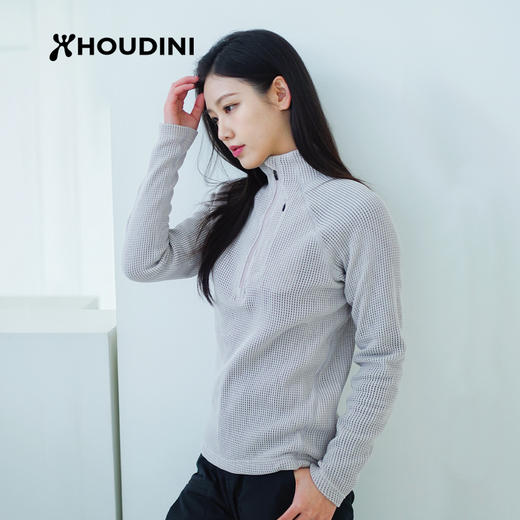 HOUDINI胡丁尼Pace Flow疾速女网眼透气立领抓绒衣外套 830046 商品图2