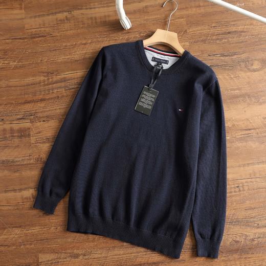 跨年售后 汤米秋冬季男士纯棉圆领打底衫毛衣线衣 tuo 340339 商品图3