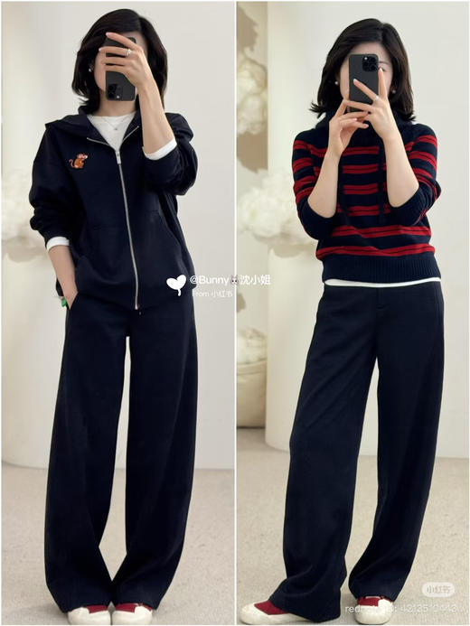 126-3排他性独家圆正 小禾 马上封侯 羊毛复合针织布 高密薄绒 开衫外套/直筒裤/半身裙 商品图7