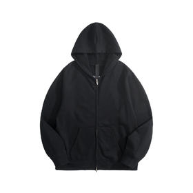 男款全棉刺绣洗水连帽卫衣外套he009