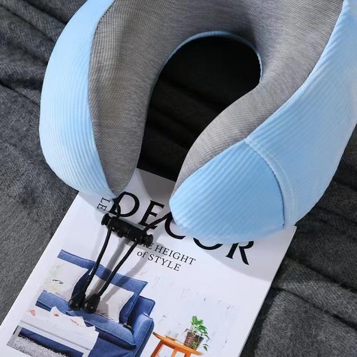 多功能U型枕【悠梦嘉居多功能U型枕，乳胶枕慢回弹记忆棉面料采用天鹅绒和针织棉组合，健康护颈多功能午休，车载，沙发，办公休闲，三色可选】 商品图8