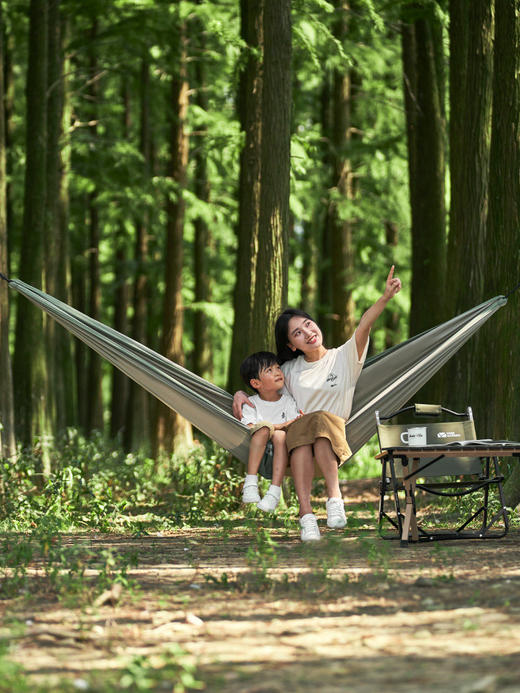 牧高笛曳摇春亚纺吊床户外露营防侧翻双人吊床超轻单人休闲秋千 商品图3