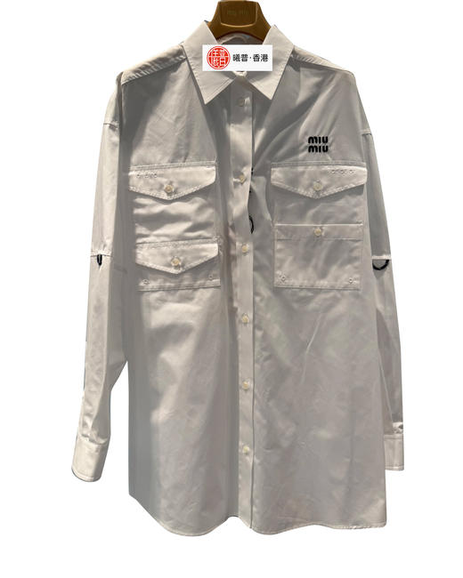 女款刺绣宽松长袖衬衫 可配套装ba017 商品图0