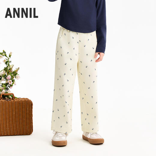 【实体店同款】女童全腰梭织裤春季新款安奈儿童装AG616130 商品图0