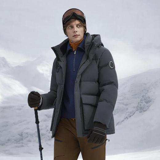 【25新款升级】波司登极寒90鹅绒冬面包羽绒服男短款户外保暖连帽 商品图0