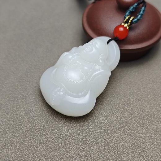 精品！新疆和田玉且末料羊脂玉饱满弥勒佛 126-3 商品图2