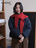 【羊毛针织】阿菁娜冬季新款氛围感羊毛针织连帽围巾一体帽可系可垂灵动飘带一键解锁层次穿搭F30D327001 商品缩略图0