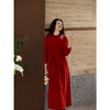 牧衣游原创 貔貅手工刺绣纯棉连衣裙宽松红色中式改良旗袍 涟一 商品缩略图1