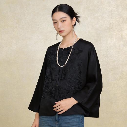 Famecoco范可儿秋冬款新中式短款上衣外套FAD8AE206 商品图0