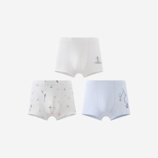 【聚乳酸+莫代尔】英氏10A抗菌儿童女童男童四季可穿易清洁内裤3件装 商品图4
