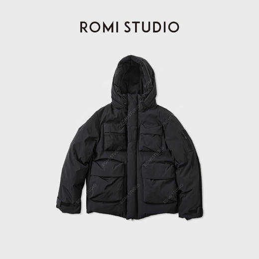 ROMI STUDIO90白鹅绒多口袋工装秋冬挺括羽绒服外套RWCWWU6274 商品图1