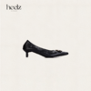 heelz设计师手工鞋履 ｜H小猫跟3D立体字母扣芭蕾鞋 4.5公分 商品缩略图0