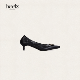 heelz设计师手工鞋履 ｜H小猫跟3D立体字母扣芭蕾鞋 4.5公分