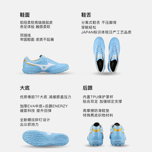 【M8】小李子美津浓MORELIA莫雷拉M8高端日产TF碎钉袋鼠皮足球鞋成人男 商品图1