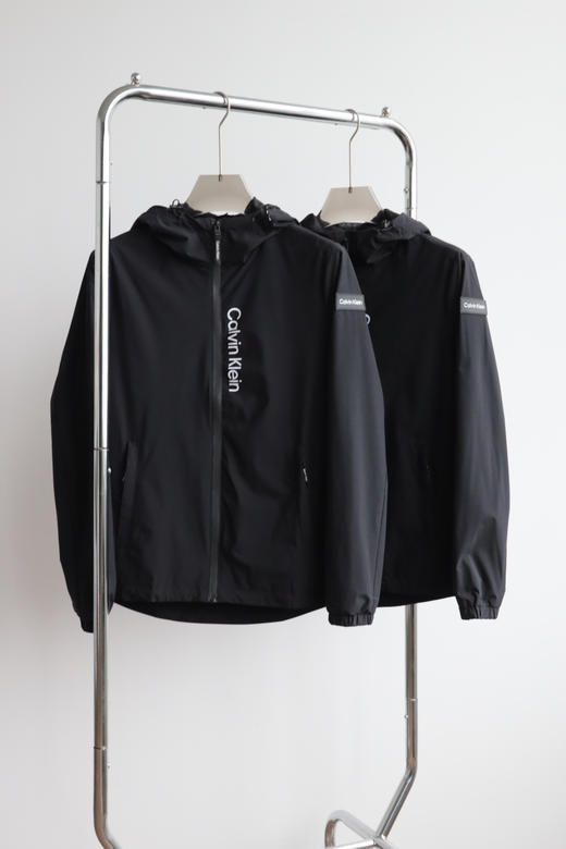 元单西K 黑色防泼水 连帽风衣外套 WT964 商品图2