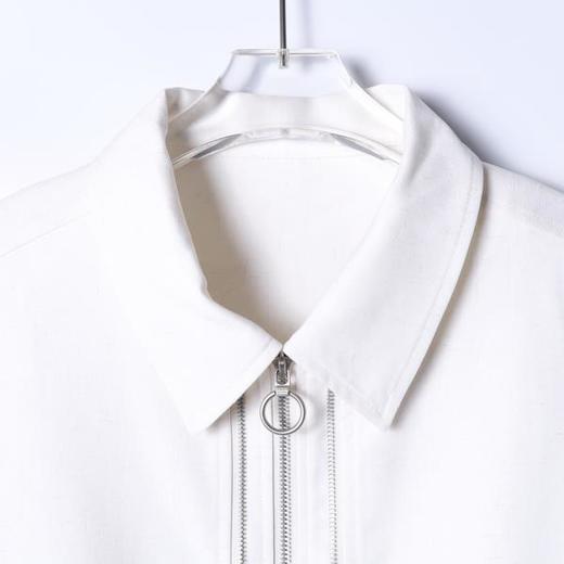 RY5017SDSA男士春夏新款痞帅男装潮牌时尚多拉链翻领夹克外套纯色百搭 商品图2