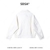 SDSA男士春夏新款痞帅男装时尚纯色褶皱斜拉链翻领夹克外套百搭 商品缩略图5