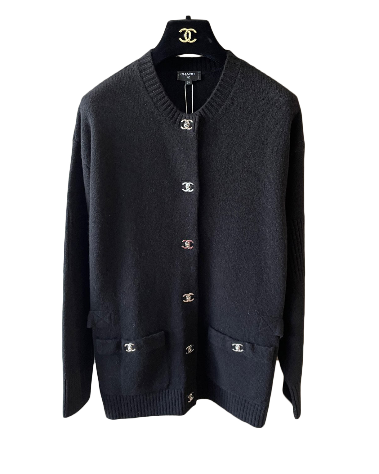 女款N5扣长款针织开衫毛衣he025