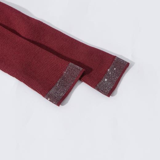 茧墨 精纺气质烫钻羊毛翻领显瘦开衫 商品图4