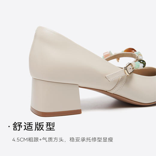 星期六26春新款珠光方头玛丽珍鞋SSE1111052 商品图12