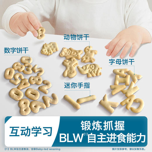 禾泱泱婴幼儿字母脆脆饼-香蕉味/数字脆脆饼-蔬菜味/森林动物脆脆饼-原味80g(20g*4) 商品图4