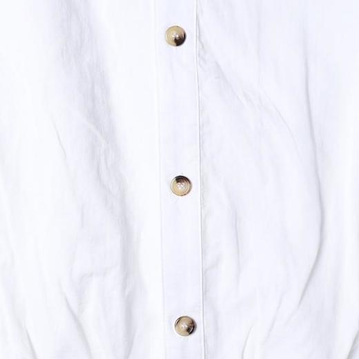 N129SDSA男士春夏新款痞帅男装时尚简约短款纯色长袖衬衫百搭宽松衬衣 商品图3