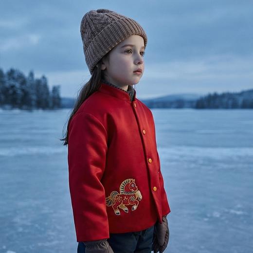 春节不打烊-新春拜年服-童装儿童加绒唐装外套男童女童秋冬新款新中式好彩头加绒唐装NY954045年衣 商品图6