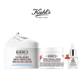 【保税仓美妆】Kiehl's/科颜氏高保湿霜125ml+科颜氏高保湿身体霜250ml (赠送科颜氏精华15ml)  美国进口国际版  绍兴保税仓直发