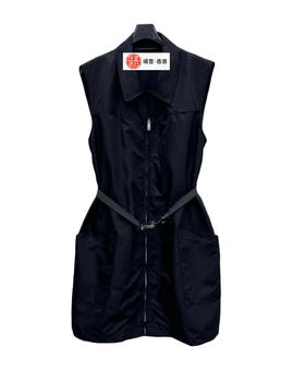 女款尼龙腰带背心裙he020