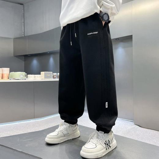 童装男童卫裤春秋潮牌高街儿童百搭休闲裤少年直筒运动阔腿裤120-170 商品图1