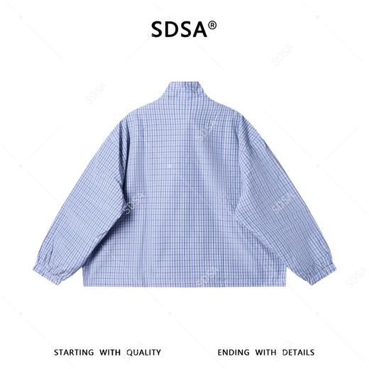 J660SDSA男士春夏新款痞帅男装设计师百搭格子半拉链立领卫衣百搭宽松 商品图5