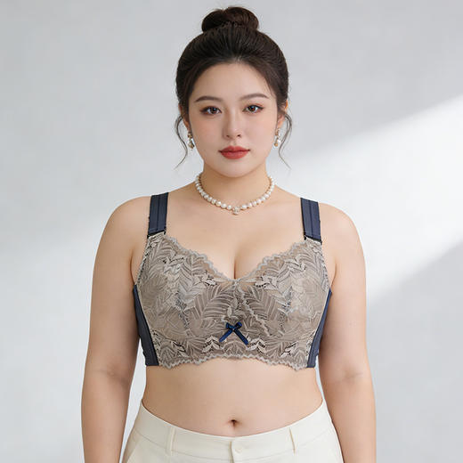 【下架】D2-【109元2件】【B-F杯】【大胸显小.乳胶款】内衣女薄款无钢圈调整型胸罩杯收副乳防下垂文胸 云庭玉立 商品图7