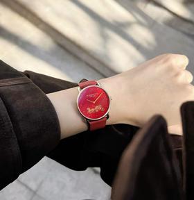 男女同款寇驰马年限定红金镶嵌吉祥新程手表