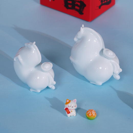 福马驮元宝青白瓷摆件 |身驮元宝，福相满满，温润如玉，淡雅明澈 商品图8