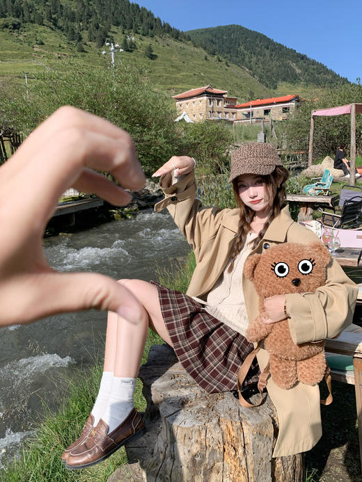 <曾小咸推荐>现货秒杀 ！微信超特价！韩版双排扣中长款风衣 日常269.99 立减100 秒杀169.99！！ 商品图9