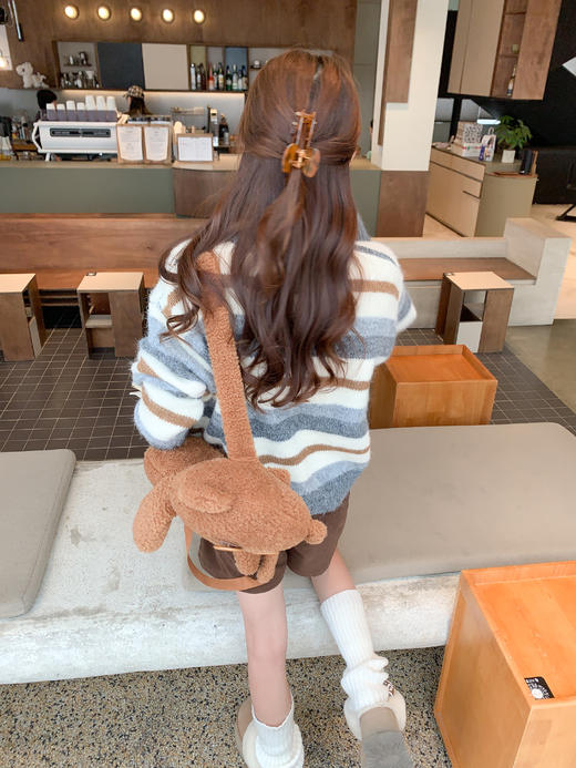 <曾小咸推荐>现货秒杀 ！微信超特价！撞色条纹毛衣开衫 日常199.99 立减110 秒杀89.99！！ 商品图7