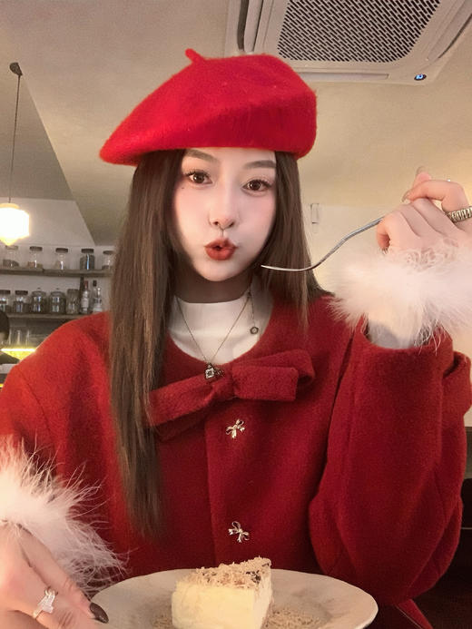 <曾小咸推荐>2.3现货秒杀 ！微信超特价！小香风蝴蝶结毛呢外套 日常289.99 立减150 秒杀139.99！！深浅咖格半裙 日常129.99 立减70 秒杀59.99！！ 商品图5