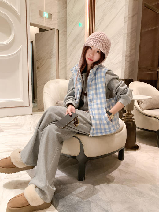 <曾小咸推荐>现货秒杀 ！微信超特价！韩系叠穿格子马甲 日常219.99 立减120 秒杀99.99！！ 商品图12