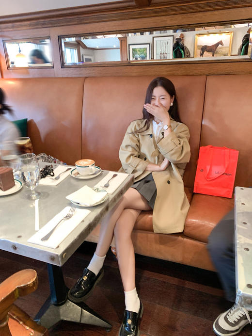 <曾小咸推荐>现货秒杀 ！微信超特价！韩版双排扣中长款风衣 日常269.99 立减100 秒杀169.99！！ 商品图10